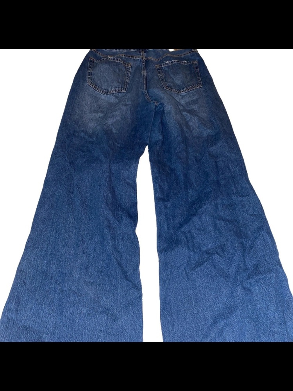 Aeropostale Jeans High Rise Super Wide Leg 8 Reg Distressed /holes - Picture 5 of 5